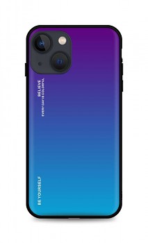 Zadní pevný kryt LUXURY na iPhone 13 duhový purpurový