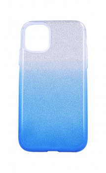 Zadní pevný kryt na iPhone 13 glitter stříbrno-modrý 