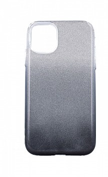 Zadní pevný kryt na iPhone 13 mini glitter stříbrno-černý
