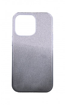 Zadní pevný kryt na iPhone 13 Pro glitter stříbrno-černý