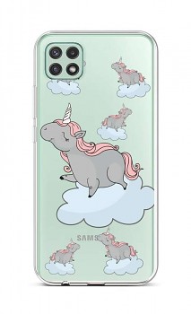 Zadní silikonový kryt na Samsung A22 5G Grey Unicorns