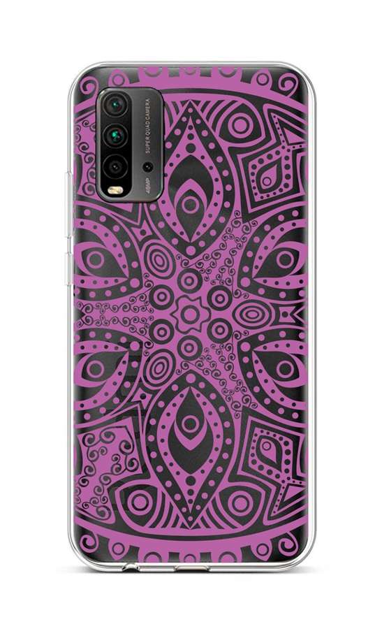 Levně Kryt TopQ Xiaomi Redmi 9T silikon Violet Mandala 65078 (pouzdro neboli obal na mobil Xiaomi Redmi 9T)