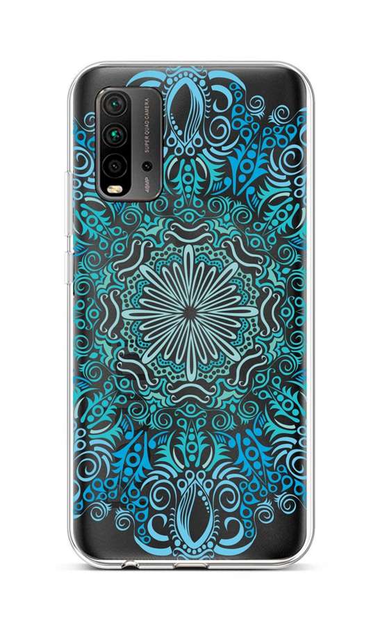 Zadní silikonový kryt na Xiaomi Redmi 9T Blue Mandala