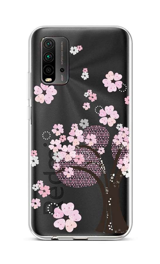 Zadní silikonový kryt na Xiaomi Redmi 9T Cherry Tree