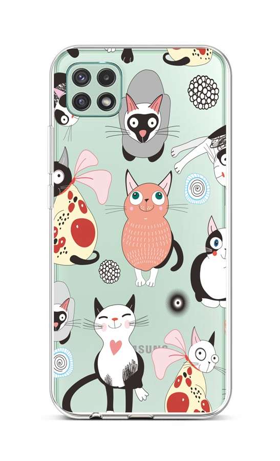 Zadní silikonový kryt na Samsung A22 5G Cats 2