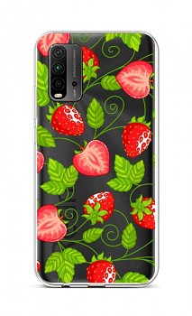 Zadní silikonový kryt na Xiaomi Redmi 9T Strawberries