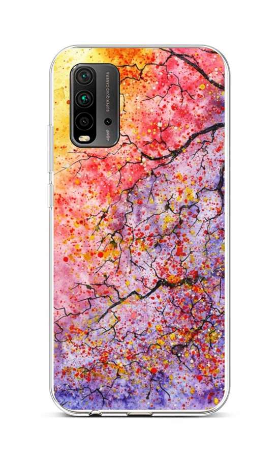 Zadní silikonový kryt na Xiaomi Redmi 9T Abstract Tree