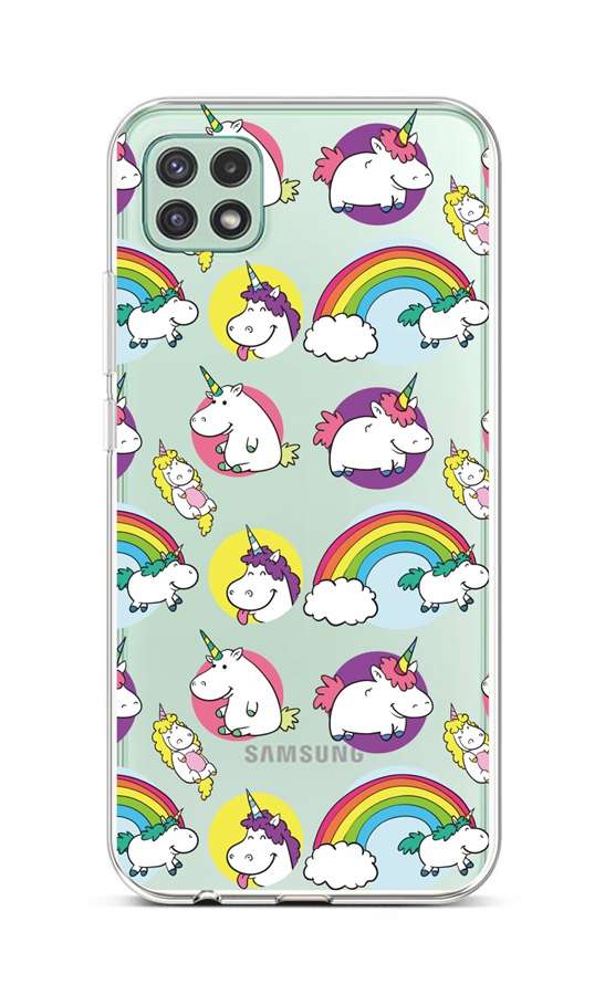 Levně Kryt TopQ Samsung A22 5G silikon Chunky Unicorns 65137 (pouzdro neboli obal na mobil Samsung A22 5G)