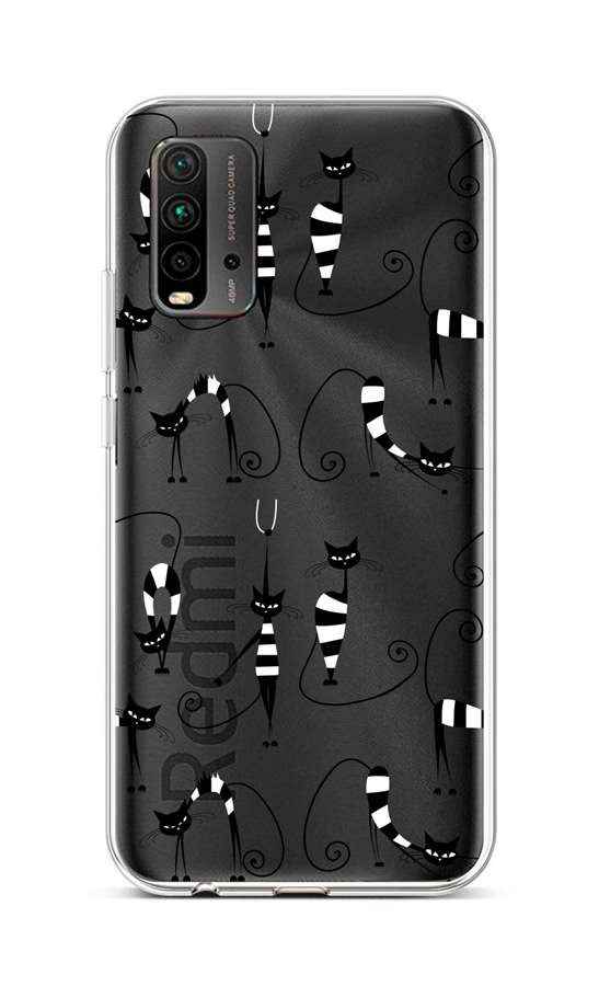Levně Kryt TopQ Xiaomi Redmi 9T silikon Cats 1 65141 (pouzdro neboli obal na mobil Xiaomi Redmi 9T)