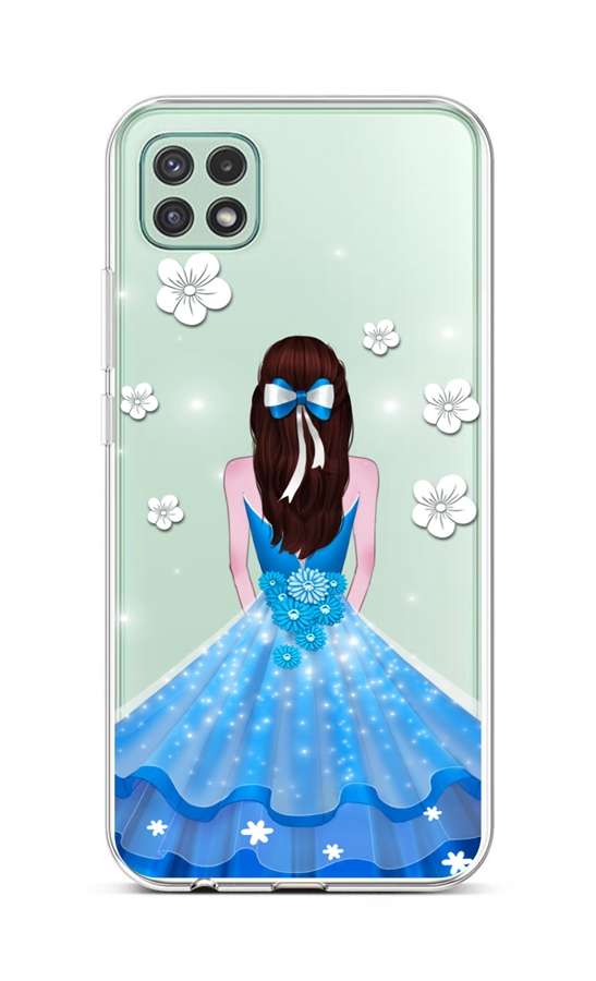 Zadní silikonový kryt na Samsung A22 5G Blue Princess