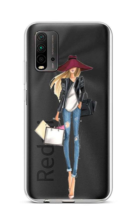 Levně Kryt TopQ Xiaomi Redmi 9T silikon Lady 2 65151 (pouzdro neboli obal na mobil Xiaomi Redmi 9T)
