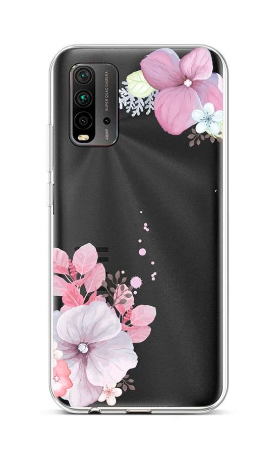 Zadní silikonový kryt na Xiaomi Redmi 9T Violet Blossom