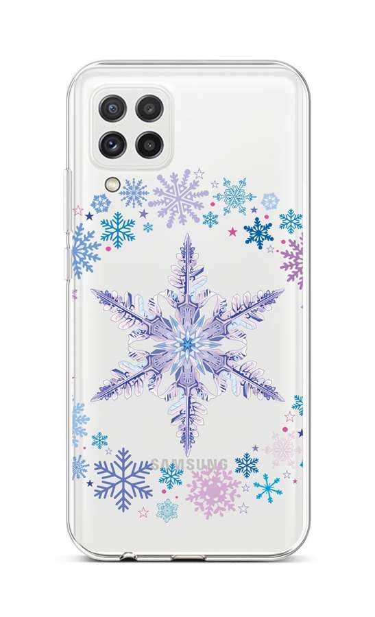 Levně Kryt TopQ Samsung A22 silikon Snowflake 65170 (pouzdro neboli obal na mobil Samsung A22)