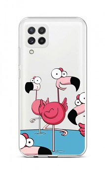 Zadní silikonový kryt na Samsung A22 Cartoon Flamingos
