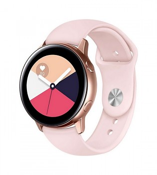 Univerzální silikonový řemínek TopQ Soft 20 mm růžový     