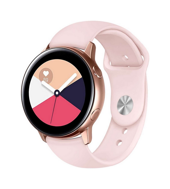 Univerzální silikonový řemínek TopQ Soft 20 mm růžový     
