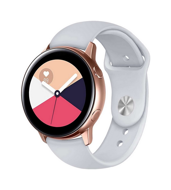 Univerzální silikonový řemínek TopQ Soft 20 mm bílý      