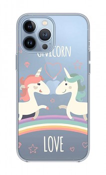 Zadní silikonový kryt na iPhone 13 Pro Max Unicorn Love