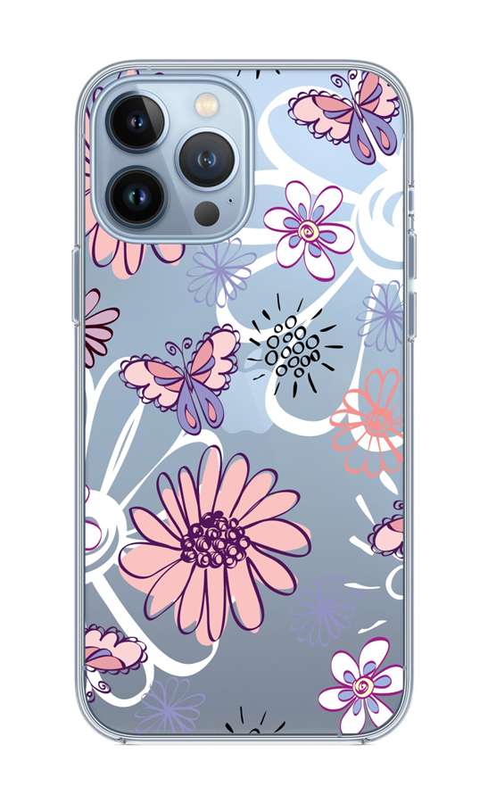 Levně Kryt TopQ iPhone 13 Pro Max silikon Flowers 65295 (pouzdro neboli obal na mobil iPhone 13 Pro Max)