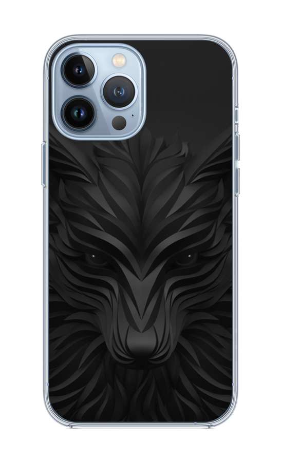 Levně Kryt TopQ iPhone 13 Pro Max silikon Černý vlk 65300 (pouzdro neboli obal na mobil iPhone 13 Pro Max)