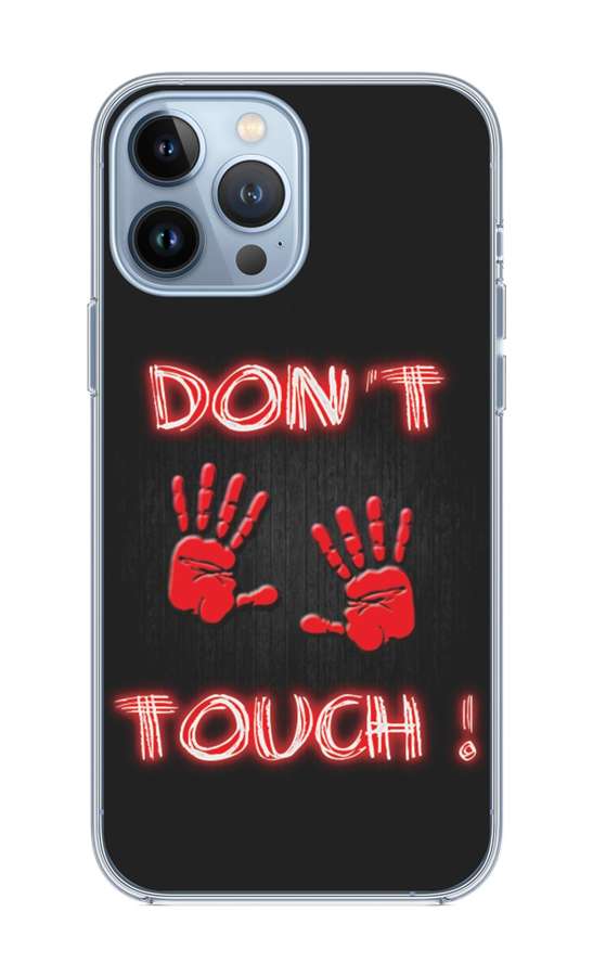 Levně Kryt TopQ iPhone 13 Pro Max silikon Don't Touch Red 65301 (pouzdro neboli obal na mobil iPhone 13 Pro Max)