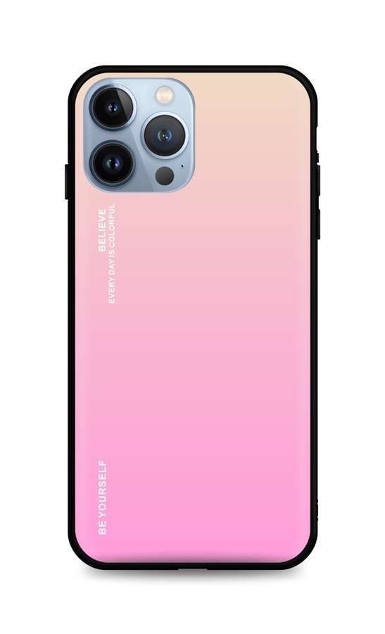 Levně Kryt TopQ LUXURY iPhone 13 Pro pevný duhový meruňkový 65371 (pouzdro neboli obal na mobil iPhone 13 Pro)