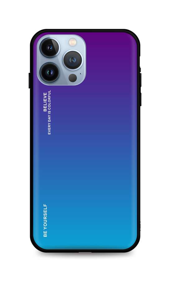 Levně Kryt TopQ LUXURY iPhone 13 Pro pevný duhový purpurový 65375 (pouzdro neboli obal na mobil iPhone 13 Pro)