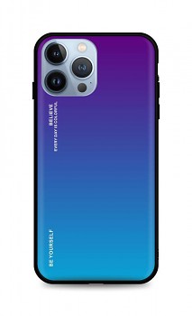 Zadní pevný kryt LUXURY na iPhone 13 Pro duhový purpurový