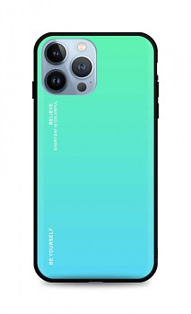 Zadní pevný kryt LUXURY na iPhone 13 Pro duhový zelený