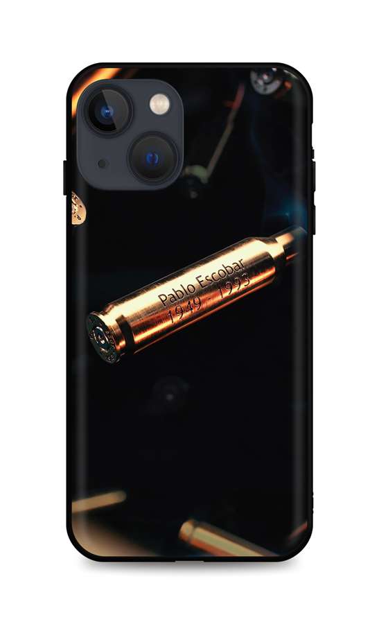 Levně Kryt TopQ iPhone 13 mini silikon Pablo Escobar Bullet 65379 (pouzdro neboli obal na mobil iPhone 13 mini)