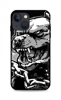 Zadní silikonový kryt DARK na iPhone 13 mini Agressive Pitbull