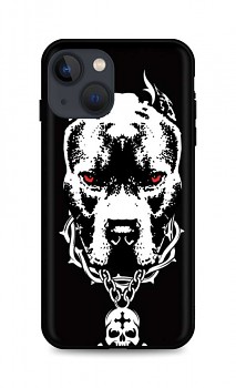 Zadní silikonový kryt DARK na iPhone 13 mini Fighting Dog