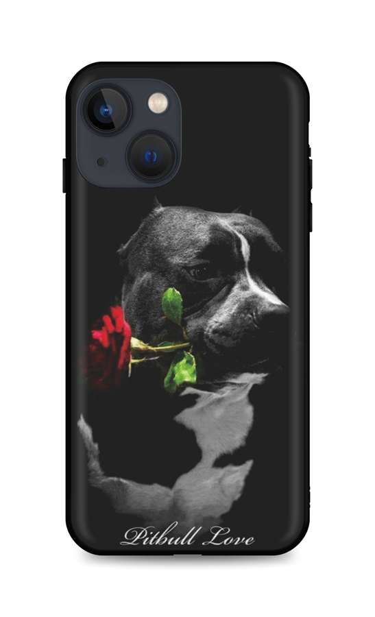 Zadní silikonový kryt DARK na iPhone 13 mini Pitbull Love