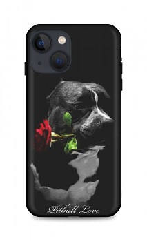 Zadní silikonový kryt DARK na iPhone 13 mini Pitbull Love