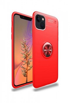 Zadní silikonový kryt na iPhone 13 mini červený s červeným prstenem