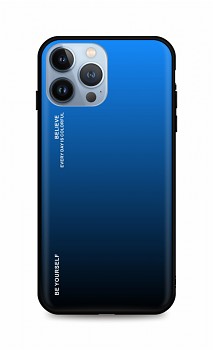 Zadní pevný kryt LUXURY na iPhone 13 Pro Max duhový modrý