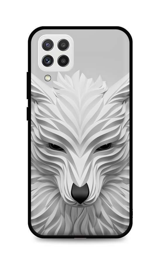 Levně Kryt TopQ LUXURY Samsung A22 pevný Bílý vlk 65643 (pouzdro neboli obal na mobil Samsung A22)