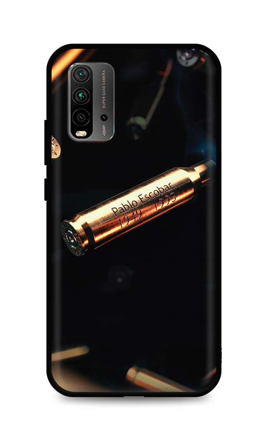 Zadní silikonový kryt DARK na Xiaomi Redmi 9T Pablo Escobar Bullet