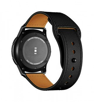 Univerzální koženkový řemínek Business 20 mm černý