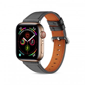 Kožený řemínek Luxury pro Apple Watch 3-4-5-6-SE 42-44mm černý