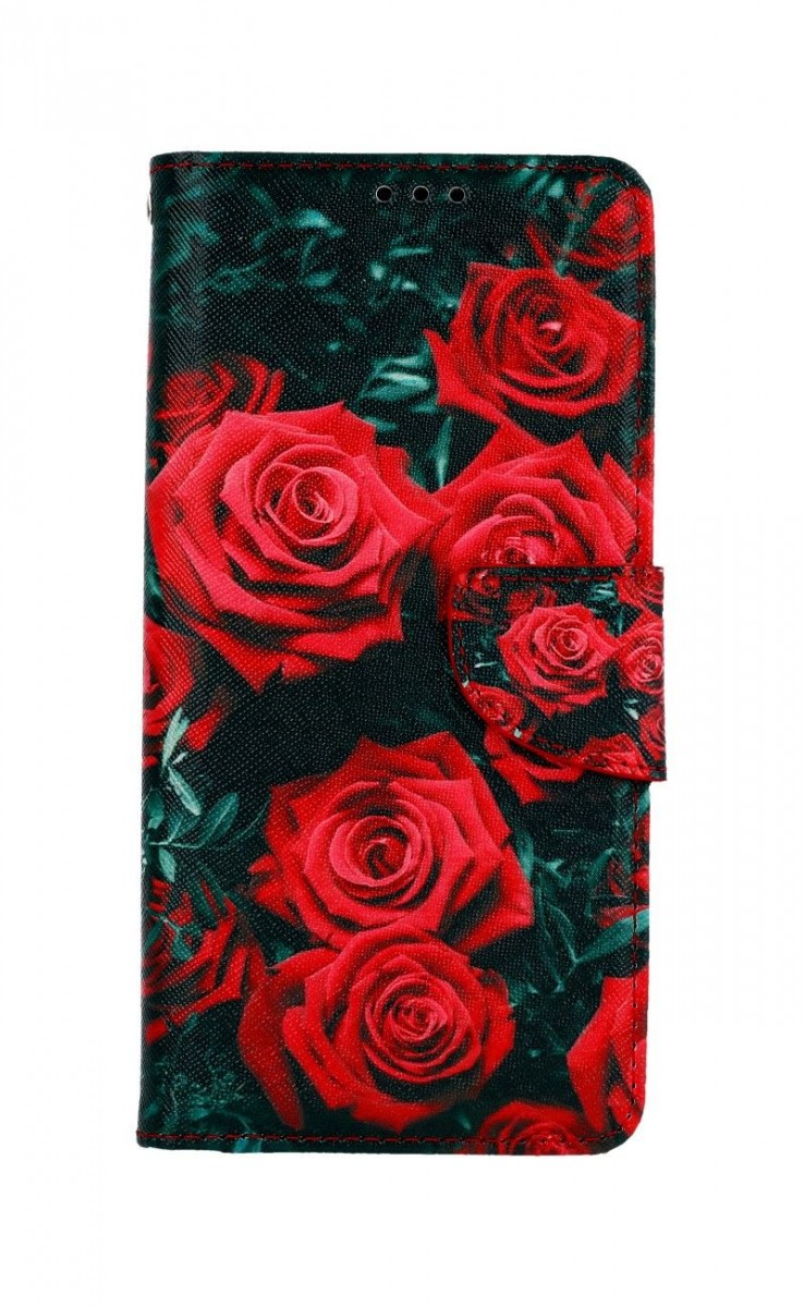 Knížkové pouzdro na Xiaomi Redmi 9T Červené růžičky