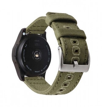 Univerzální látkový řemínek Military 20 mm zelený