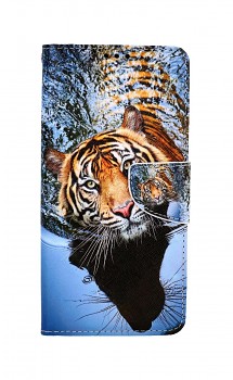 Knížkové pouzdro na Samsung A22 5G Hnědý tygr