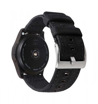 Univerzální látkový řemínek Military 22 mm černý