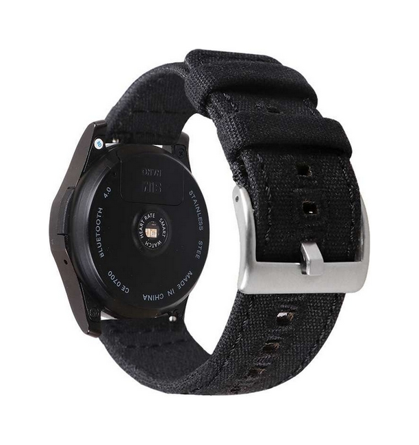Univerzální látkový řemínek Military 22 mm černý