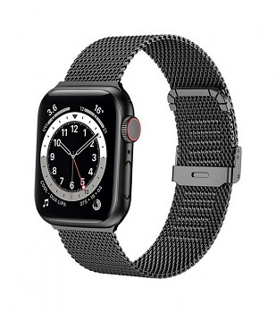 Ocelový řemínek LUXURY pro Apple Watch 3-4-5-6-SE 38-40 mm černý