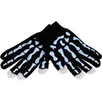 Dotykové rukavice pro mobilní telefon Skeleton vel. M