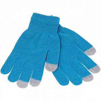 Dotykové rukavice pro mobilní telefon světle modré vel. S