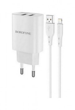 Nabíječka Borofone BN2 Smart pro iPhone 2.1A bílá
