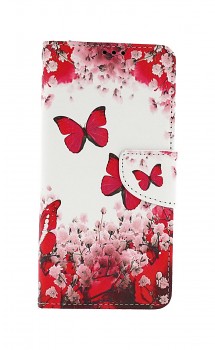 Knížkové pouzdro na Samsung A22 Růžoví motýlci